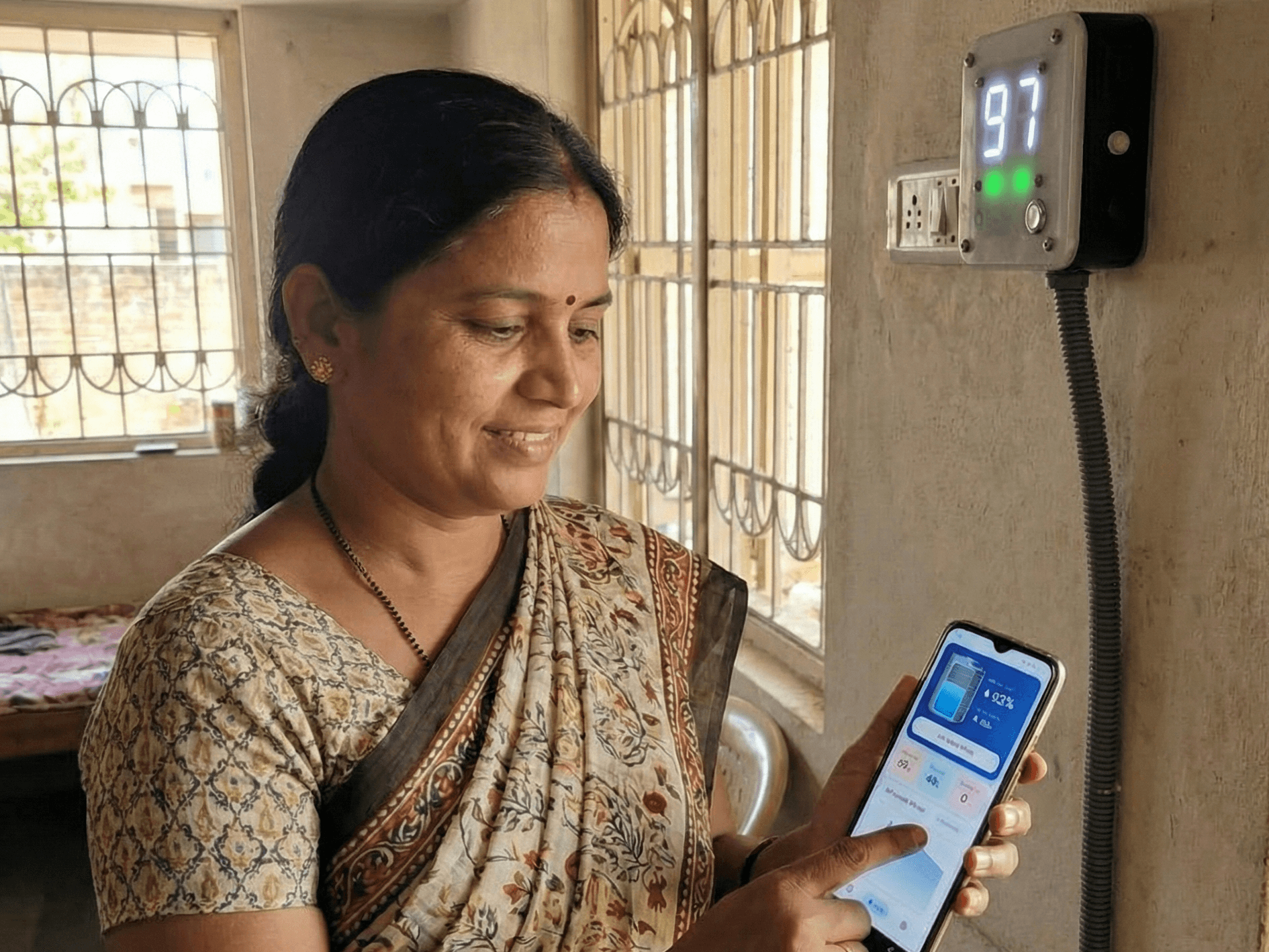 Dashboard showing successful water management